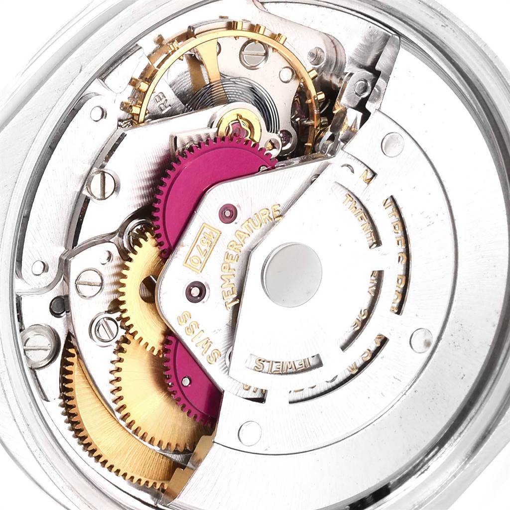 This image shows the internal movement and gears of the Rolex Vintage Collection 1500 Men's Stainless Steel Grey Dial 1500 Men's Stainless Steel Grey Dial watch, viewed from the back.