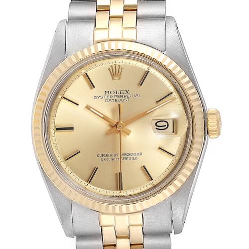 Photo of Rolex Datejust Steel Yellow Gold Sigma Dial Vintage Mens Watch 1601