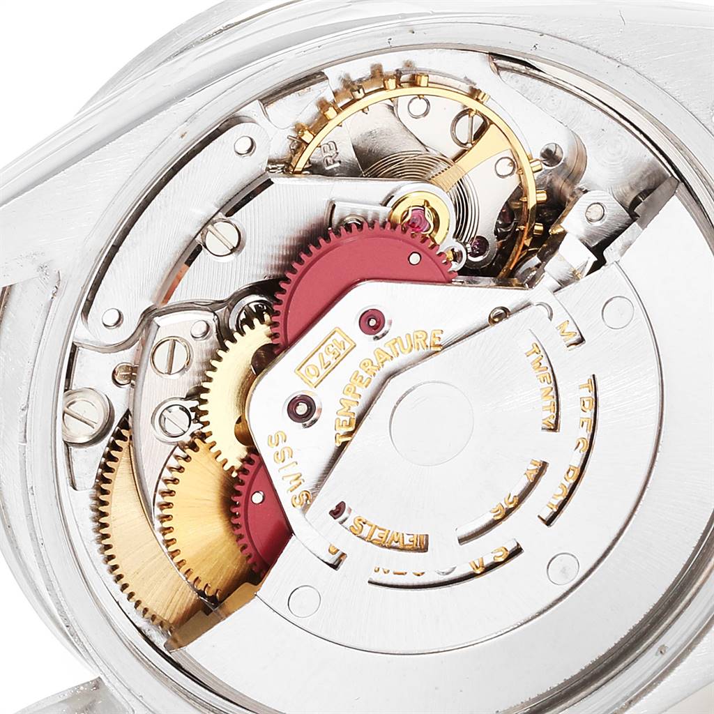 The image shows the internal mechanical movement of a Rolex Vintage Collection 1501 Men's Stainless Steel Silver Dial 1501 Men's Stainless Steel Silver Dial watch, viewed from the back.