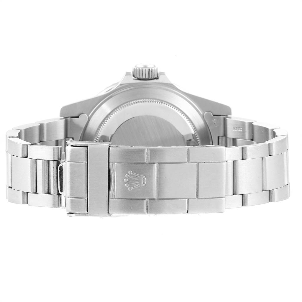 The image shows the back and bracelet of the Rolex Vintage Collection 16800 Men's Stainless Steel Black Dial 16800 Men's Stainless Steel Black Dial watch, highlighting the clasp with the brand logo.