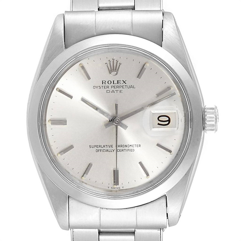 Rolex Date Automatic Stainless Steel Vintage Mens Watch 1500 SwissWatchExpo