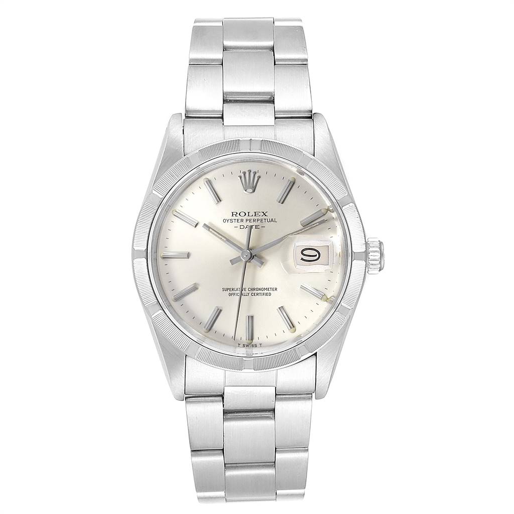 Rolex Date Stainless Steel Silver Dial Vintage Mens Watch 15010 ...