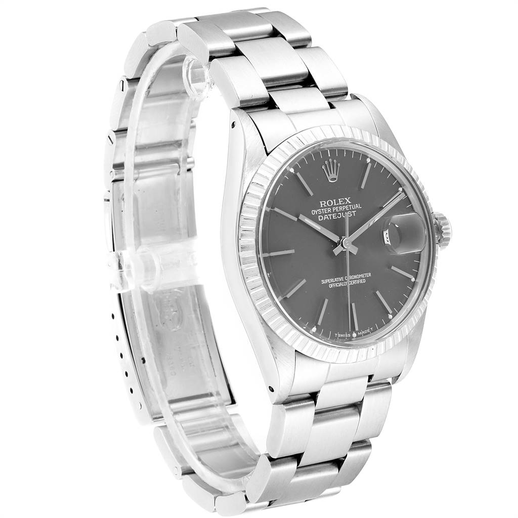 The Rolex Vintage Collection 16030 Men's Stainless Steel Grey Dial 16030 Men's Stainless Steel Grey Dial model is shown at a slight angle, displaying the face, bezel, crown, and bracelet.