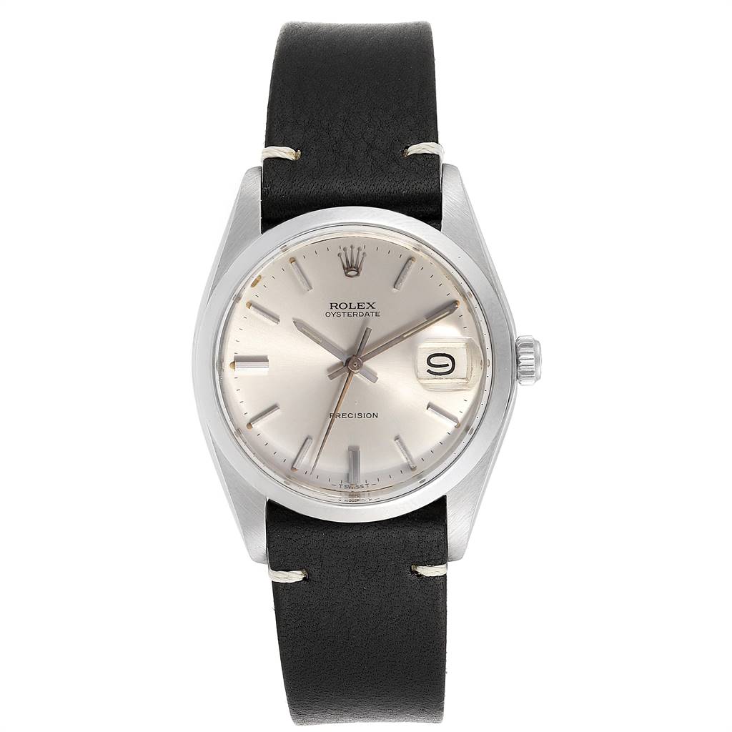 The Rolex Vintage Collection 6694 Men's Stainless Steel Silver Dial 6694 Men's Stainless Steel Silver Dial watch is shown from a front angle, displaying the face, crown, and strap.