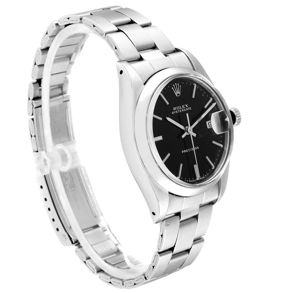 This image shows a Vintage Collection Rolex watch from a front angle, highlighting the watch face, bezel, and bracelet.