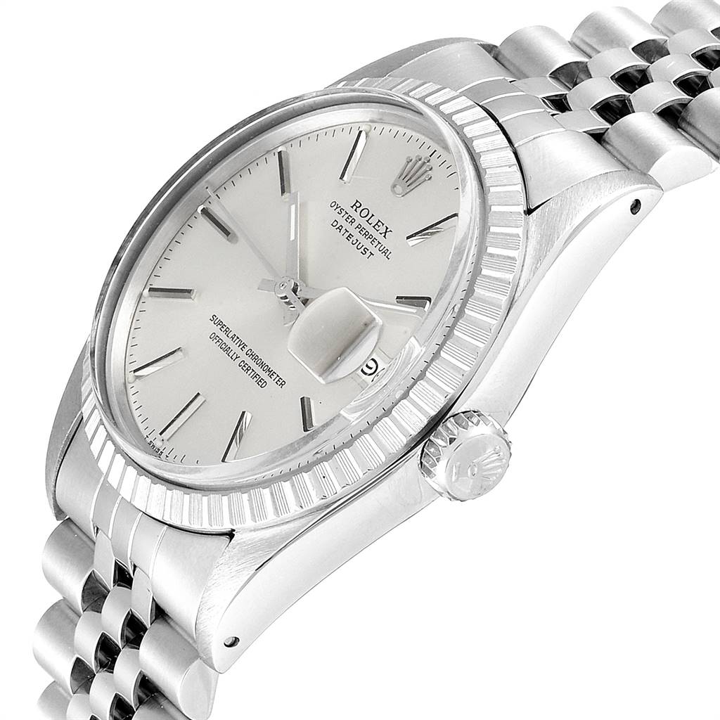 Rolex Datejust 36 Silver Dial Steel Vintage Mens Watch 16030 Box Papers ...