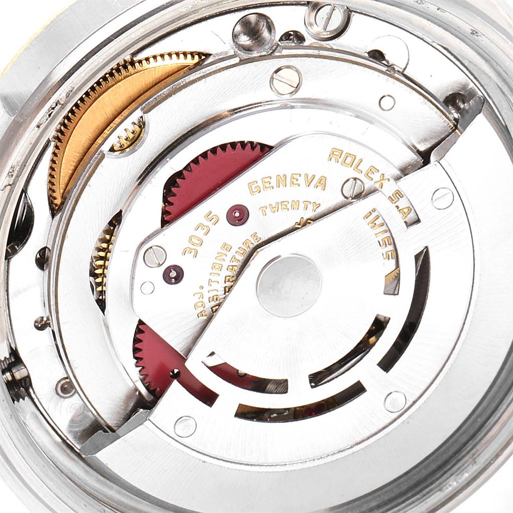 This image depicts the internal mechanism of a Rolex Vintage Collection 16013 Men's Stainless Steel Black Dial 16013 Men's Stainless Steel Black Dial watch viewed from the back.