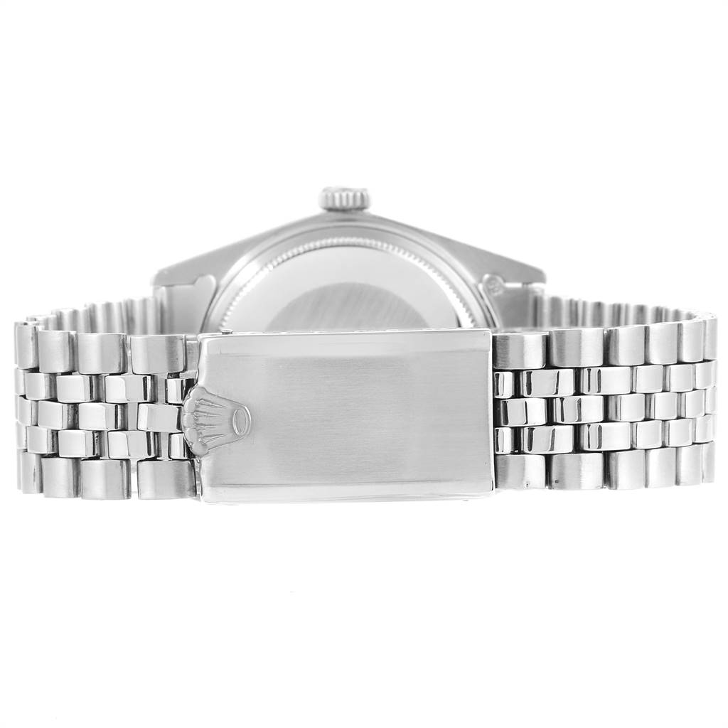 The image shows the back view of a Vintage Collection Rolex, highlighting the clasp and bracelet.