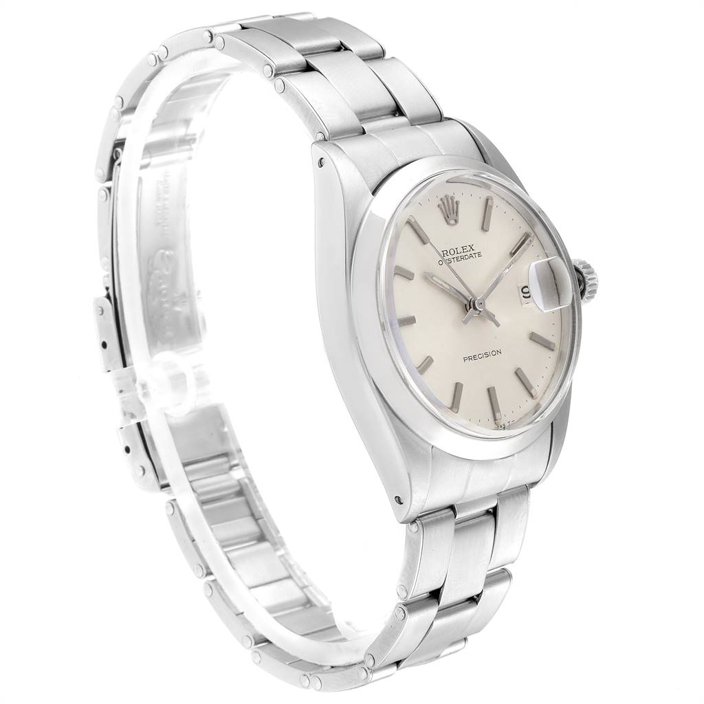 The Rolex Vintage Collection 6694 Men
s Stainless Steel Silver Dial 6694 Men
s Stainless Steel Silver Dial watch is shown at a three-quarter angle, displaying the dial, case, and bracelet.