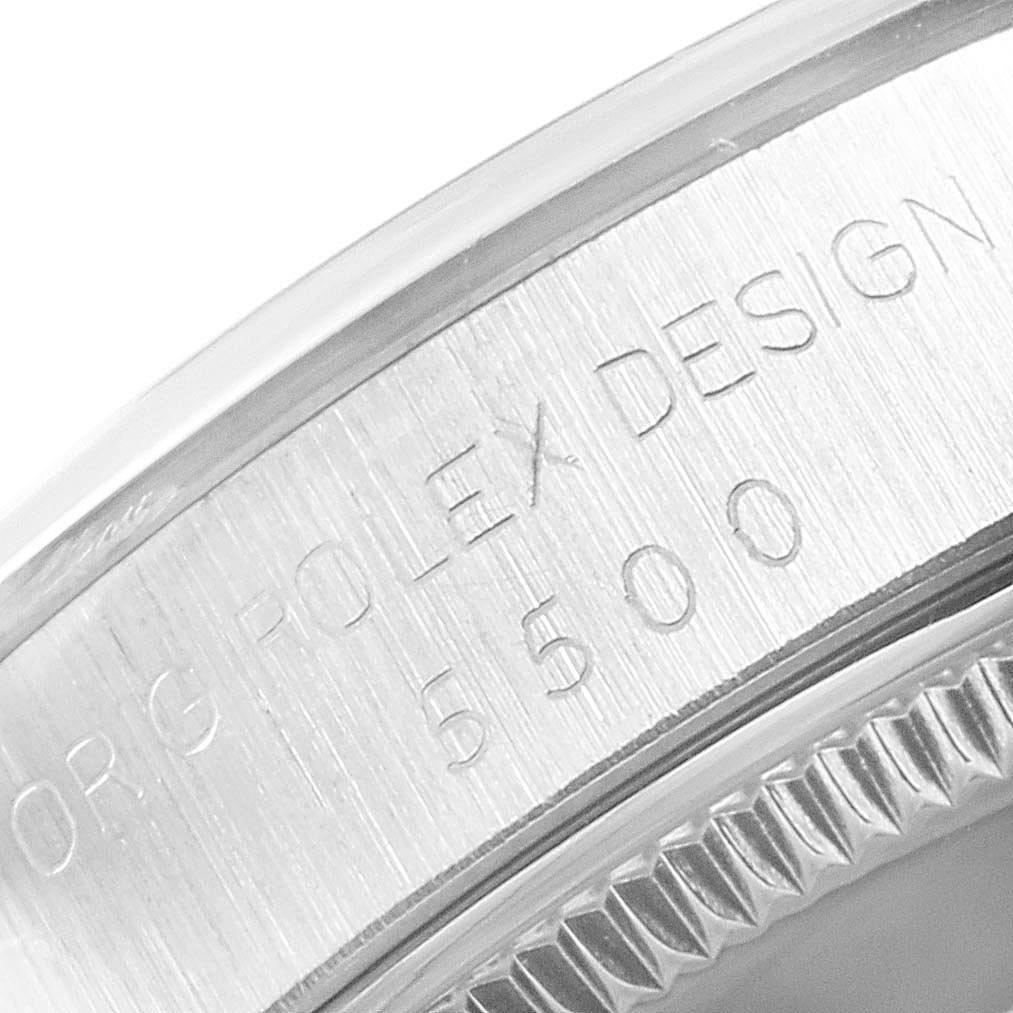 The image shows a close-up of the side view of the case of a Vintage Collection Rolex watch, featuring the model number "5500."