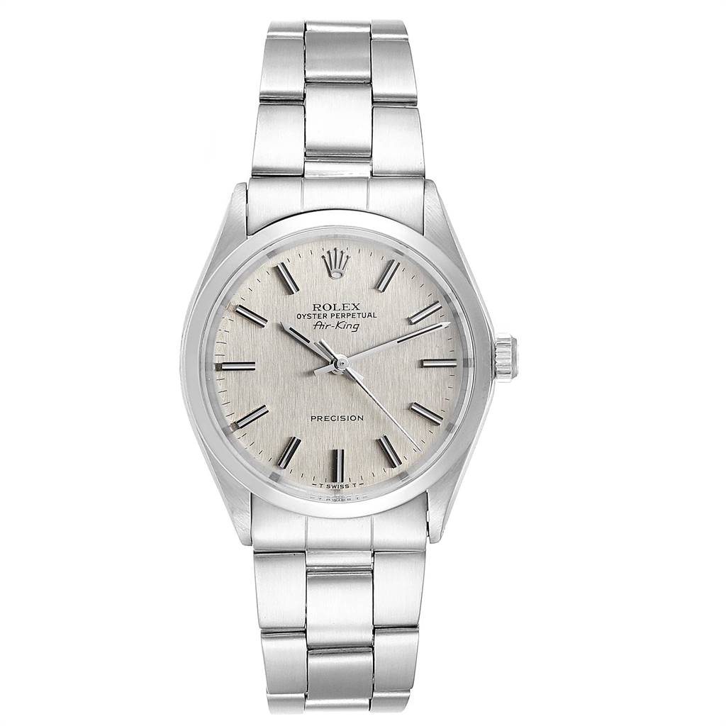 The Rolex Vintage Collection 5500 Men
s Stainless Steel Silver Dial 5500 Men
s Stainless Steel Silver Dial watch model is shown from a front view, displaying the entire face and bracelet.