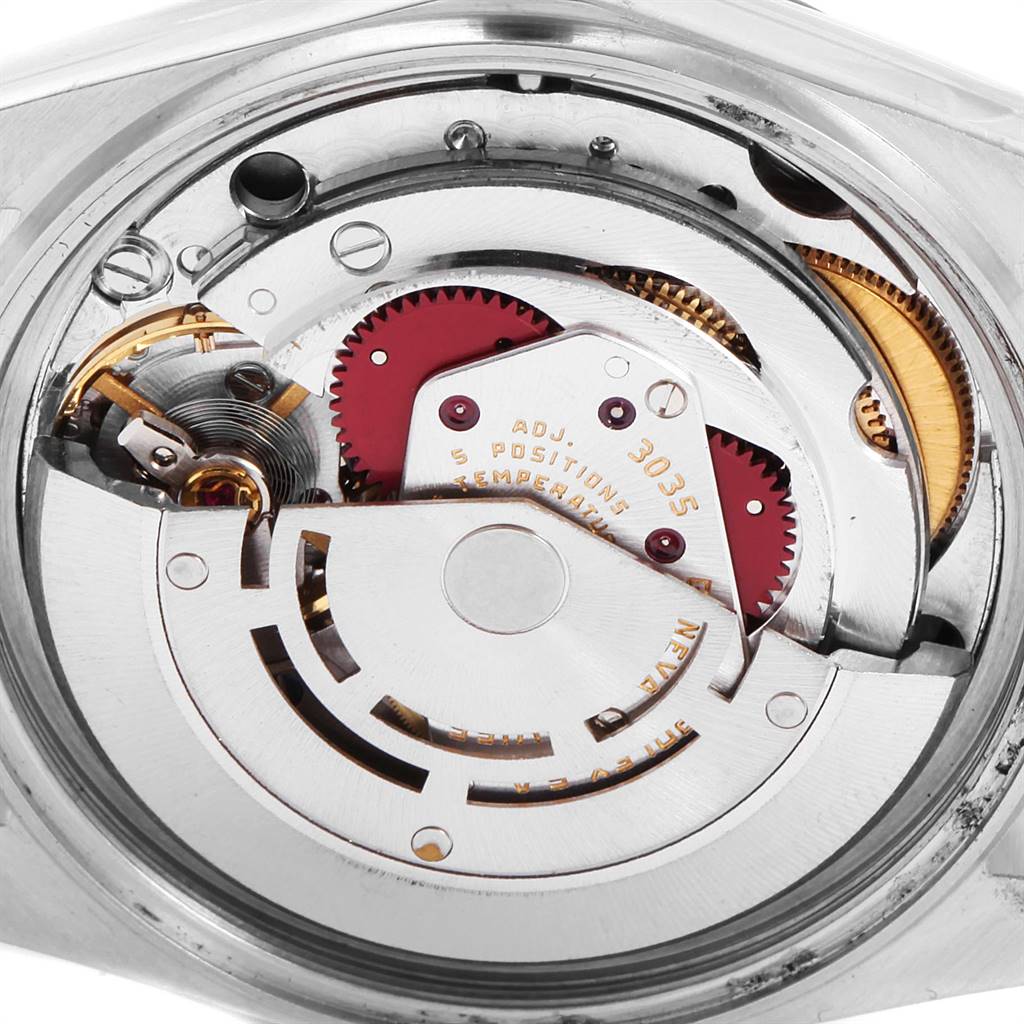 This image shows the inner mechanical movement of the Rolex Vintage Collection 16013 Men's Stainless Steel Champagne Dial 16013 Men's Stainless Steel Champagne Dial model, viewed from the back.