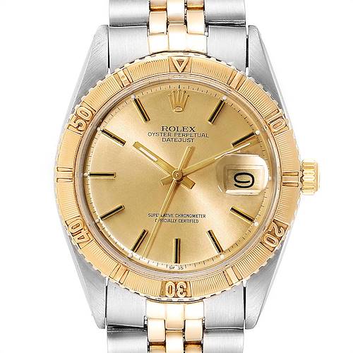 Photo of Rolex Datejust Turnograph Steel Yellow Gold Vintage Mens Watch 1625