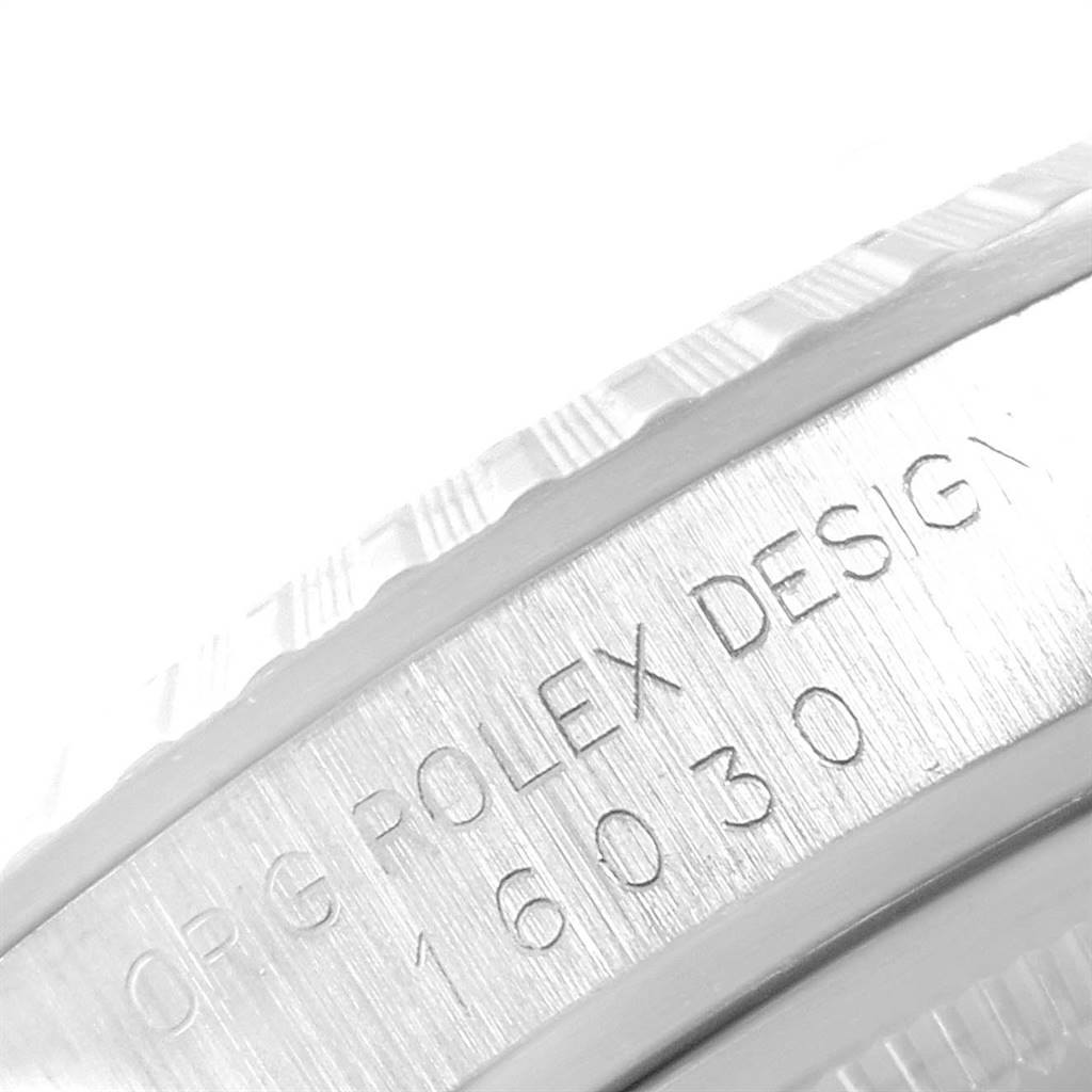This close-up image shows the engraved bezel and case part of the Vintage Collection model by Rolex.