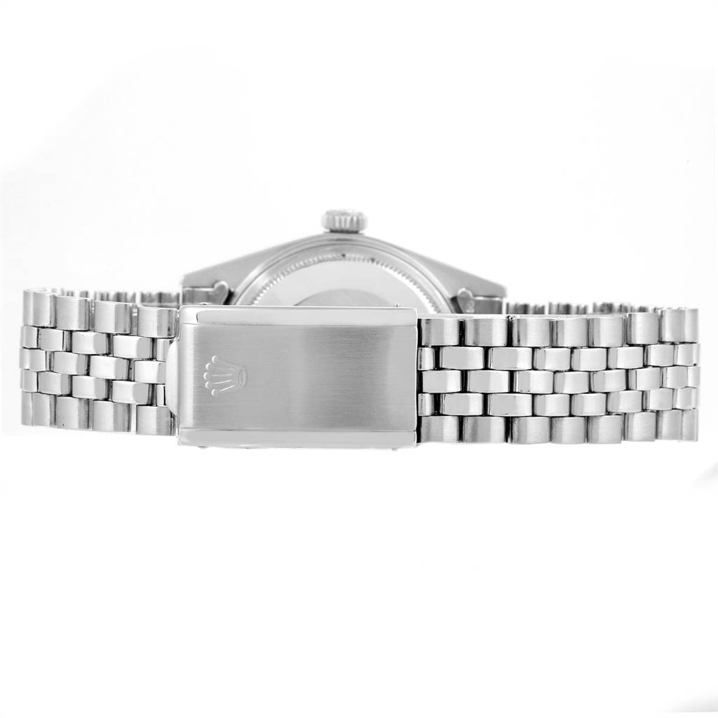This image shows the back view of a Vintage Collection Rolex watch with the clasp and bracelet visible.
