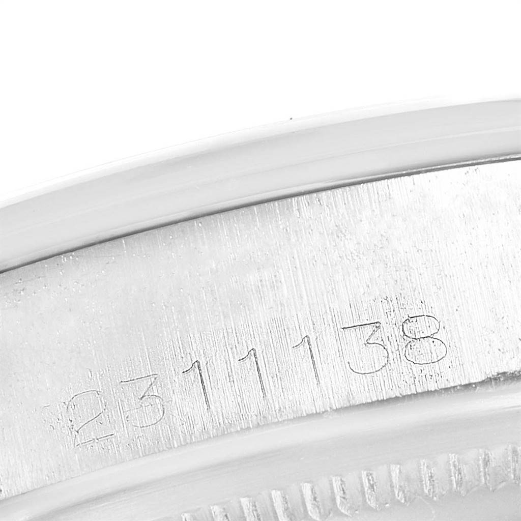 This image shows the serial number engraved on the case back of the Rolex Vintage Collection 1500 Men
s Stainless Steel Silver Dial 1500 Men
s Stainless Steel Silver Dial watch.