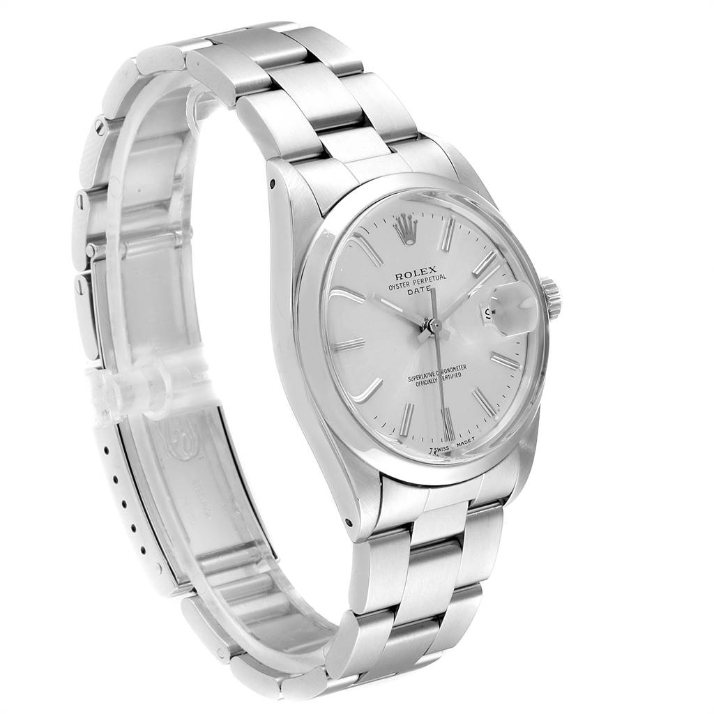 This Rolex Vintage Collection 15000 Men
s Stainless Steel Silver Dial 15000 Men
s Stainless Steel Silver Dial model is shown at a three-quarter angle, featuring the watch face, bracelet, bezel, and crown.