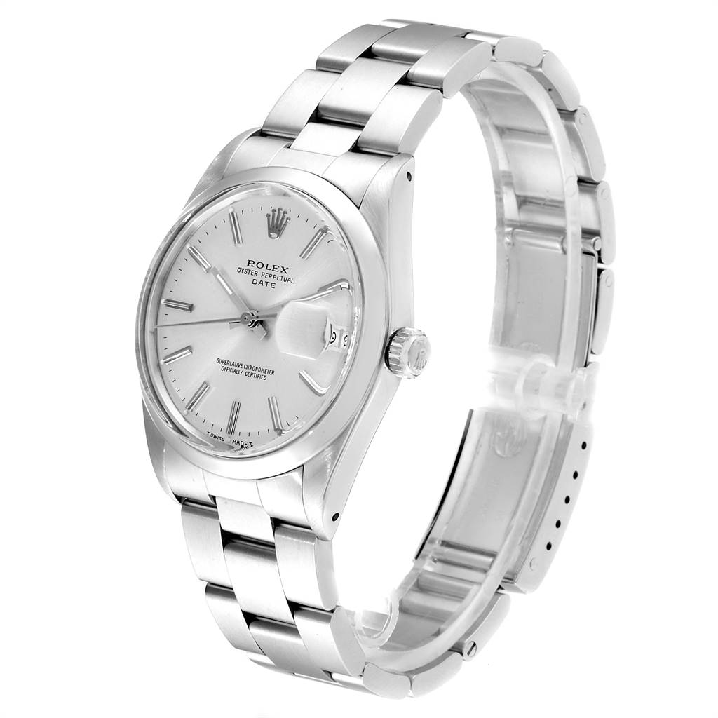 The Rolex Vintage Collection 15000 Men
s Stainless Steel Silver Dial 15000 Men
s Stainless Steel Silver Dial model is shown from a front angle, highlighting its dial, bezel, crown, and bracelet.