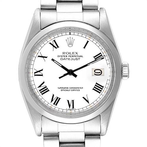 Photo of Rolex Datejust Steel White Gold Buckley Dial Vintage Mens Watch 1600