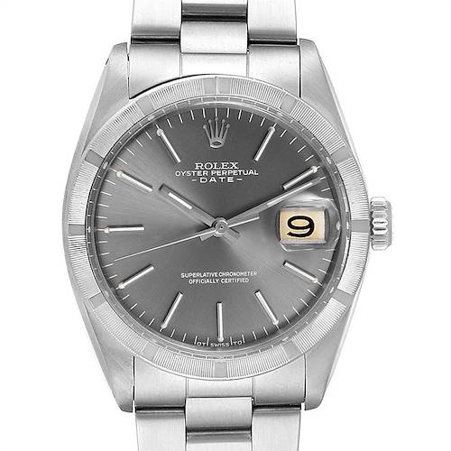 Photo of Rolex Date Vintage Grey Dial Stainless Steel Mens Watch 1501