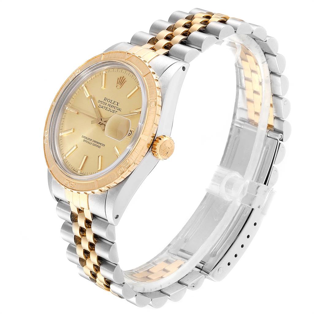 The Rolex Vintage Collection 26251 Men
s Steel and Gold (two tone) Champagne Dial 26251 Men
s Steel and Gold (two tone) Champagne Dial model is shown at a three-quarter angle, highlighting the face, bezel, and two-tone bracelet.
