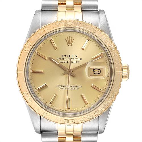 Photo of Rolex Datejust Turnograph Steel Yellow Gold Vintage Mens Watch 16253