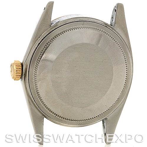 The image shows the back case and lugs of the Rolex Vintage Collection 16013 Men's Stainless Steel Blue Dial 16013 Men's Stainless Steel Blue Dial watch from a rear angle.