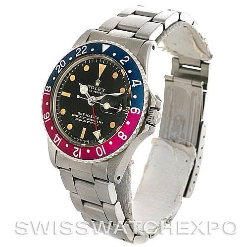 Rolex Rolex GMT Master Vintage Watch Purple1675 Gilt Dial SwissWatchExpo