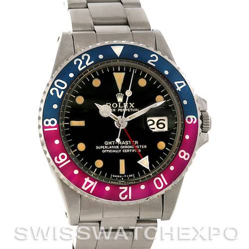 Photo of Rolex Rolex GMT Master Vintage Watch Purple1675 Gilt Dial
