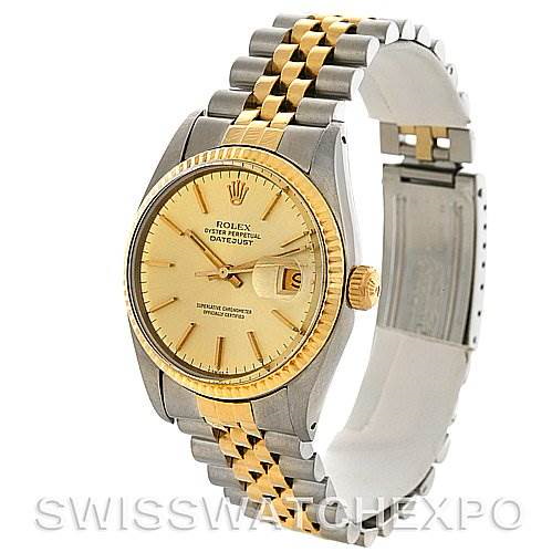 Rolex Datejust Vintage Mens Stainless Steel 14K Yellow Gold Watch 16013 SwissWatchExpo