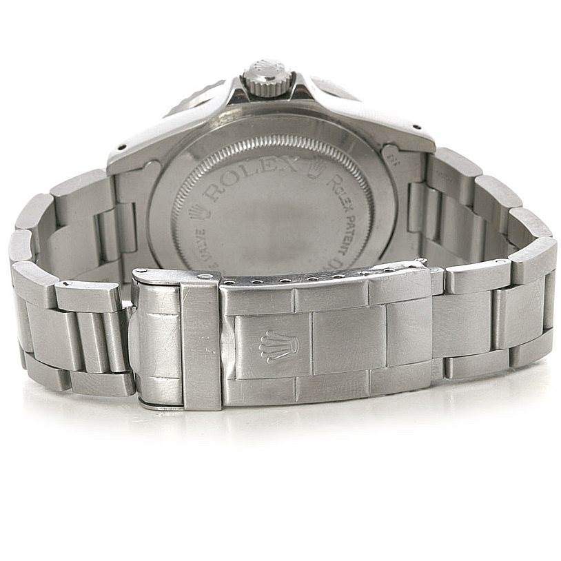 The image shows the back view and bracelet clasp of a Rolex Vintage Collection 1665 Men's Stainless Steel  1665 Men's Stainless Steel  watch.