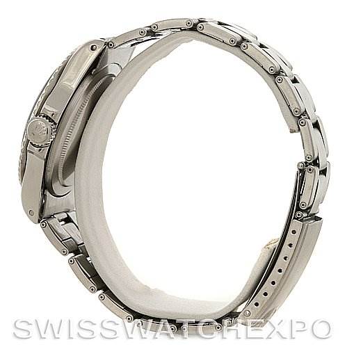 This image shows the side view of a Rolex Vintage Collection 5513 Men's Stainless Steel Black Dial 5513 Men's Stainless Steel Black Dial model, highlighting the case, crown, and bracelet.