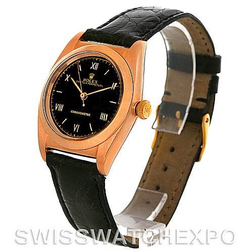 Rolex Vintage Bubbleback 18K Rose Gold Watch 3131 SwissWatchExpo