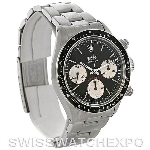 The Rolex Vintage Collection 6263 Men
s Stainless Steel Black Dial 6263 Men
s Stainless Steel Black Dial watch is shown at a slight angle displaying the face, bezel, case, bracelet, and crown.