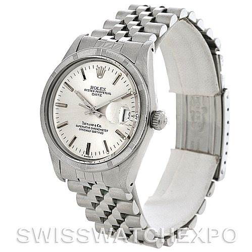 Rolex Date Mens Tiffany Dial Steel Vintage Watch 15010 SwissWatchExpo