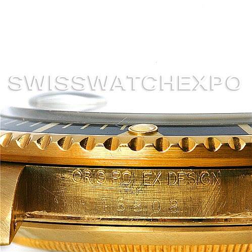 This image shows a close-up side view of the bezel and case of a Vintage Collection watch by Rolex, highlighting the "ORIG ROLEX DESIGN" engraving.