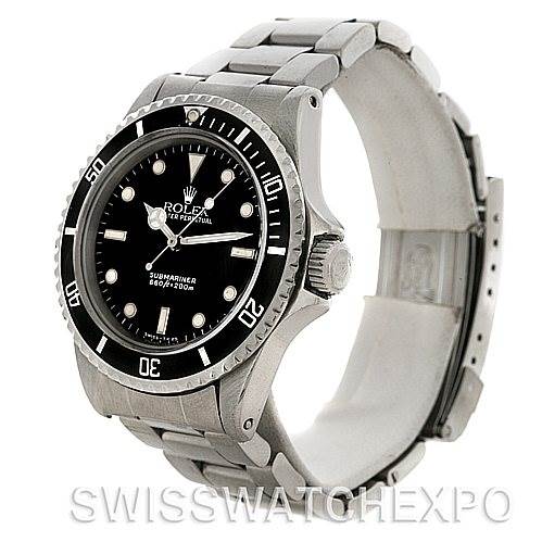 The image shows a Rolex Vintage Collection 5513 Men's Stainless Steel Black Dial 5513 Men's Stainless Steel Black Dial Submariner watch at a three-quarter angle, displaying the face, bezel, and bracelet.