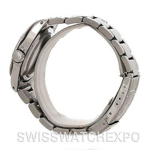 This image shows the side view of the Rolex Vintage Collection 1512 Men
s Stainless Steel  1512 Men
s Stainless Steel  model watch, highlighting the bracelet and crown.