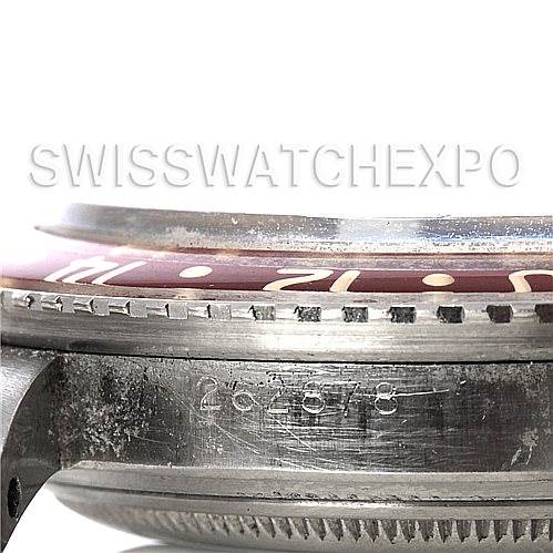 The image shows a side view of the bezel and case of a Vintage Collection model by Rolex.