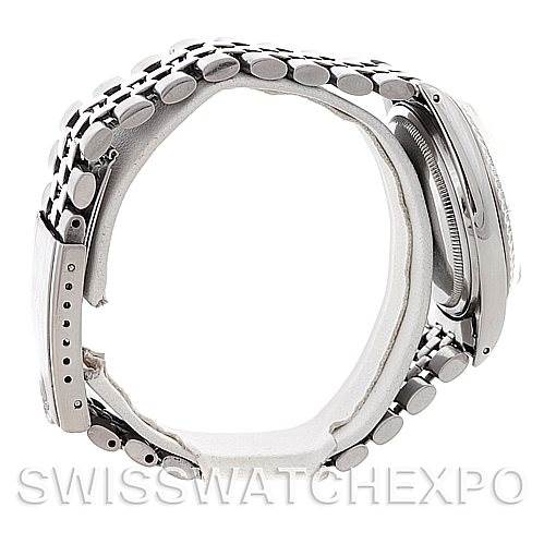 This image shows a side view of a Rolex Vintage Collection 1601 Men's Stainless Steel Silver Dial 1601 Men's Stainless Steel Silver Dial watch, highlighting the bracelet and case.