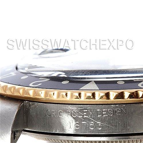 The image shows a close-up of a Vintage Collection Rolex watch, highlighting the bezel and part of the engraved case.