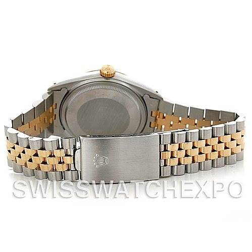 The image shows the back of the Rolex Vintage Collection 16013 Men's Stainless Steel Black Dial 16013 Men's Stainless Steel Black Dial watch, highlighting the bracelet and clasp.