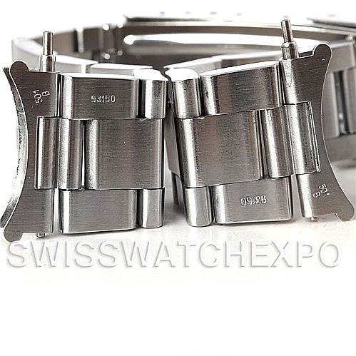 This image shows a close-up of the bracelet links and clasp of a Rolex Vintage Collection 1680 Men's Stainless Steel Black Dial 1680 Men's Stainless Steel Black Dial watch.