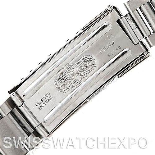 The image shows the clasp of a Vintage Collection Rolex watch bracelet with engravings and model details visible.