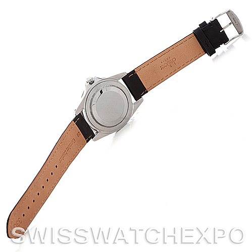 The image shows the back and strap of a Rolex Vintage Collection 1675 Men
s Stainless Steel Black Dial 1675 Men
s Stainless Steel Black Dial watch laid flat.