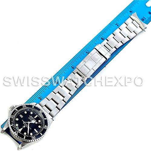 The image shows a top-down view of a Vintage Collection Rolex watch with a ruler next to it for scale.