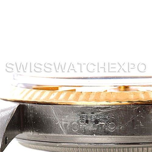 The image shows a close-up side view of the case of the Rolex Vintage Collection 1601 Men's Stainless Steel Silver Dial 1601 Men's Stainless Steel Silver Dial model, including the bezel and part of the crown guard.