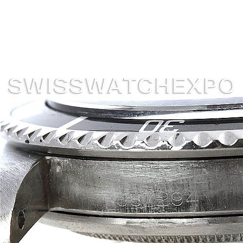 The image shows a side view close-up of the bezel and case of a Rolex Vintage Collection 5512 Men's Stainless Steel Brown Dial 5512 Men's Stainless Steel Brown Dial watch.