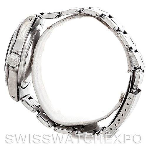 The image shows a Rolex Vintage Collection 5512 Men's Stainless Steel Brown Dial 5512 Men's Stainless Steel Brown Dial watch from a side angle, highlighting the case, crown, and metal bracelet.