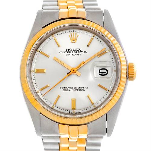 Photo of Rolex Datejust Vintage Mens Steel 18K Yellow Gold Watch 1601